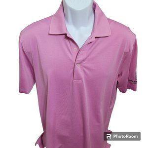 Ralph Lauren Polo Golf Shirt, Men M, Pink Performance Polo, Short Sleeve, EUC